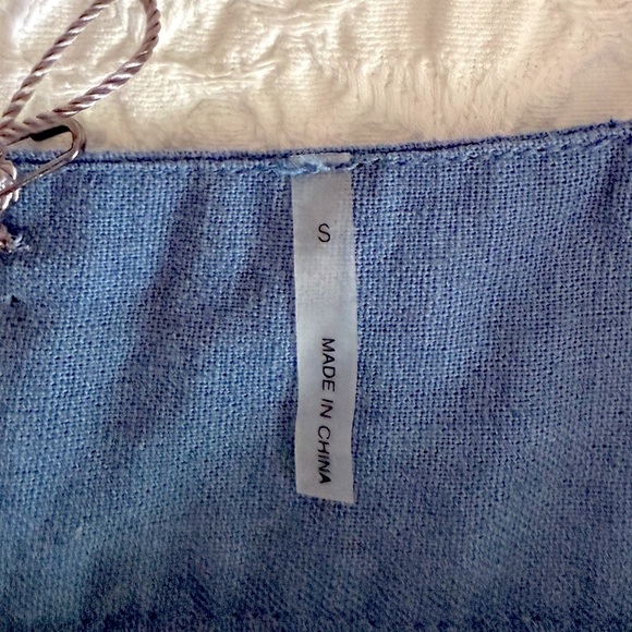 Margaret O’Leary Cotton Tiered Midi Dress Blue Sleeveless Strappy Size Small NWT - Picture 13 of 13